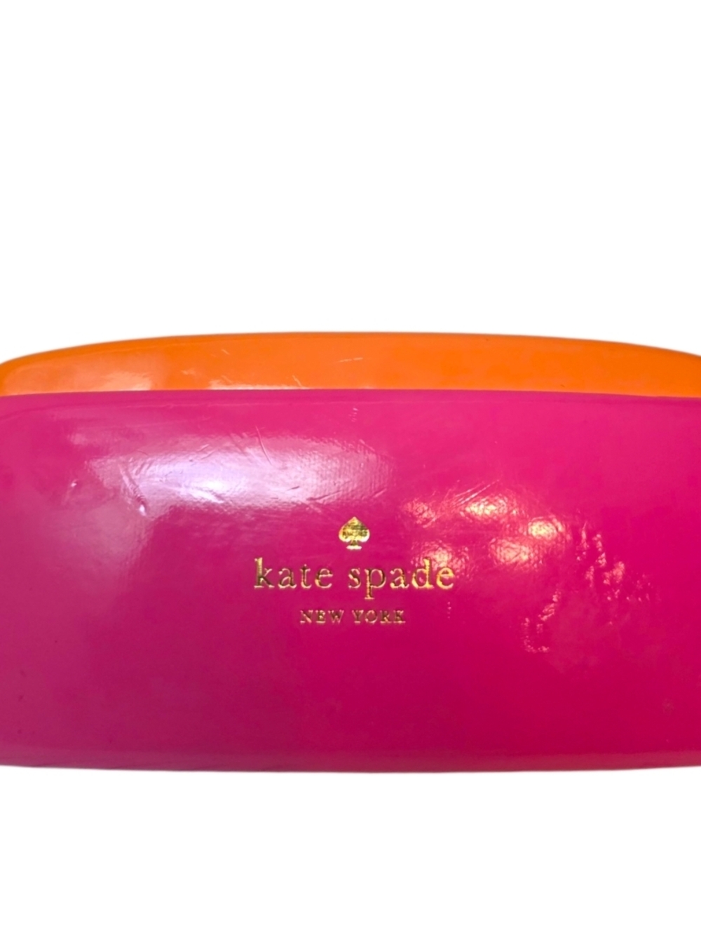 kate spade Pink and Orange Glossy Sunglasses Case